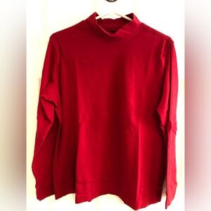 Lands’ End Women’s Relaxed Fit Long Sleeve Mock Turtleneck